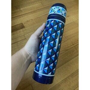 Tory Burch Vacuum Sealed Flask Thermos Blue Hot or Cold 17 Fl Oz - DENTED READ